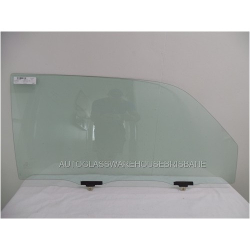 DAIHATSU CUORE L701 - 7/2000 to 10/2003 - 3DR HATCH - DRIVERS - RIGHT SIDE FRONT DOOR GLASS - GREEN - (SECOND-HAND)