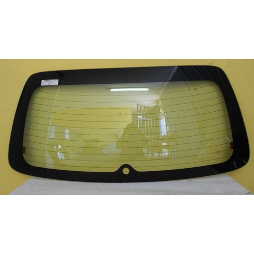 FORD LASER KN/KQ - 2/1999 to 9/2002 - 5DR HATCH - REAR WINDSCREEN GLASS - HEATED - WIPER HOLE - NEW