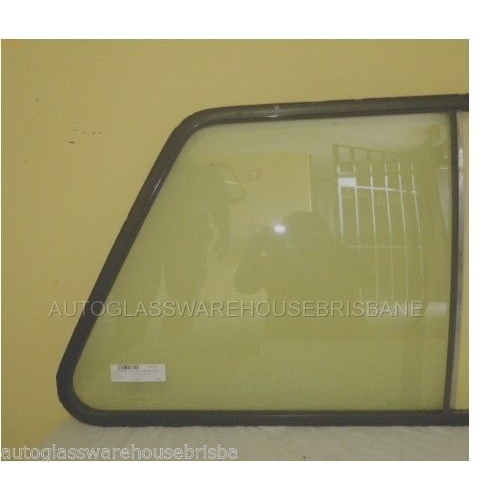 suitable for TOYOTA TARAGO YR22/23/27 - 2/1983 to 8/1990 - WAGON - DRIVERS - RIGHT SIDE REAR CARGO GLASS - REAR 1/2 PIECE - (620w X 480h) - (Second-ha